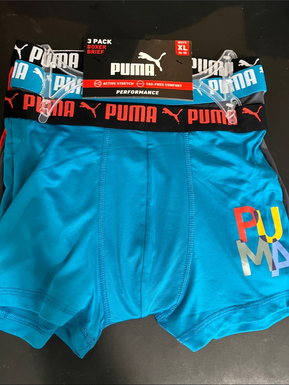 Puma Teal Boxer Briefs- 3 Pack
